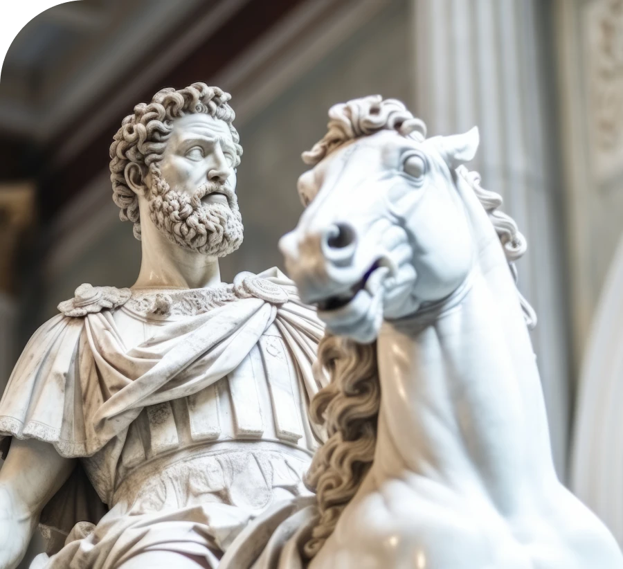 Marcus Aurelius statue on horse